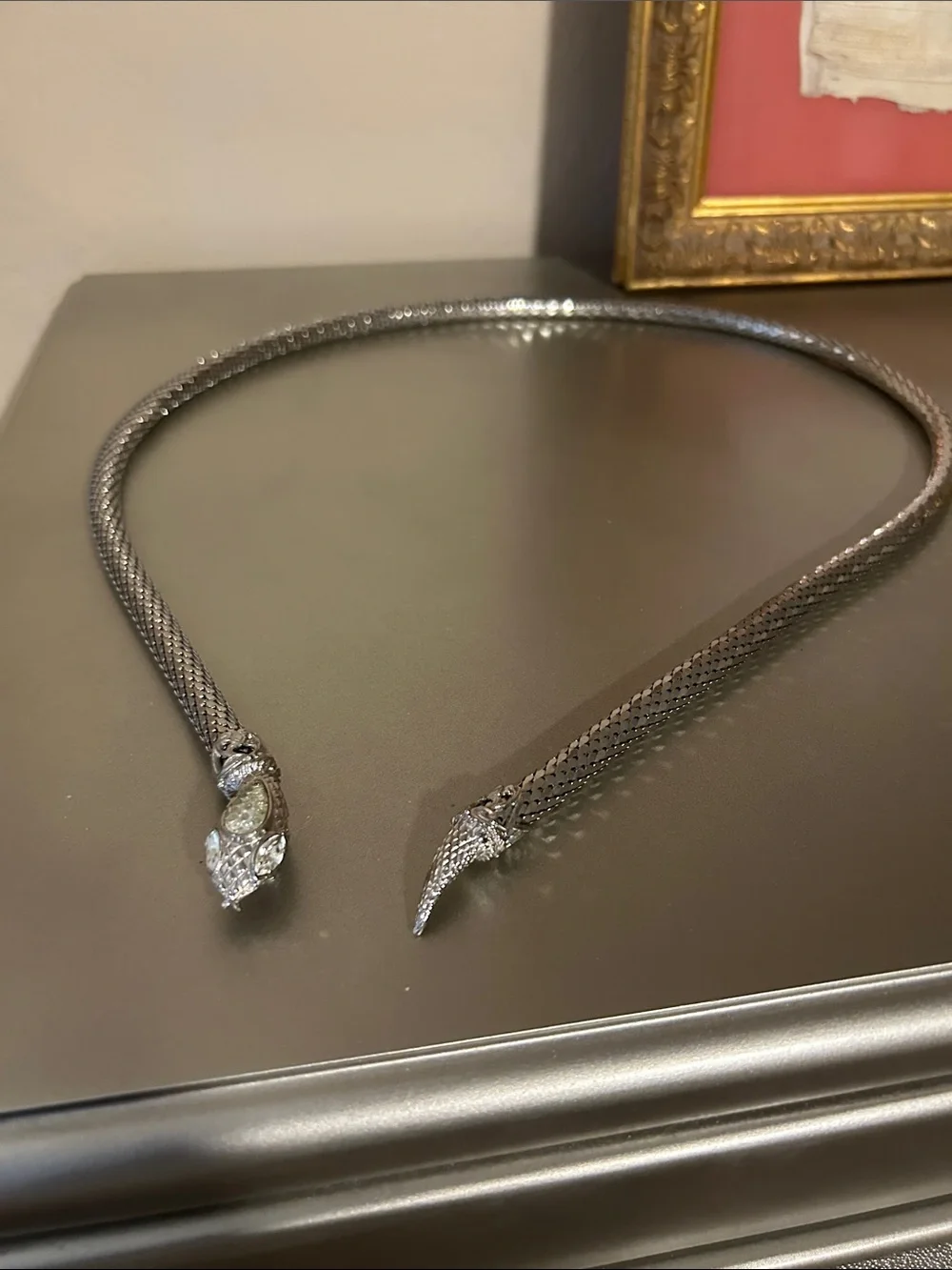 Vintage mesh, metal snake necklace, or belt